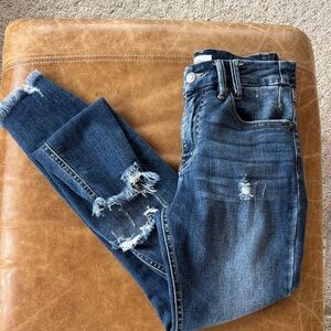 KanCan Women’s Distressed Dark Wash Jeans